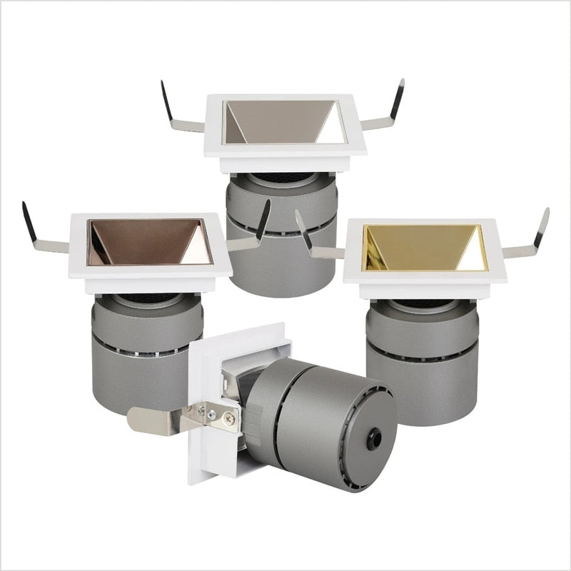 Recessed LED Spotlight 24° 18W 24W Square Lamp Downlight COB Dimmable AC 110V 220V Warm Cold white For Hotel Ceiling Lighting