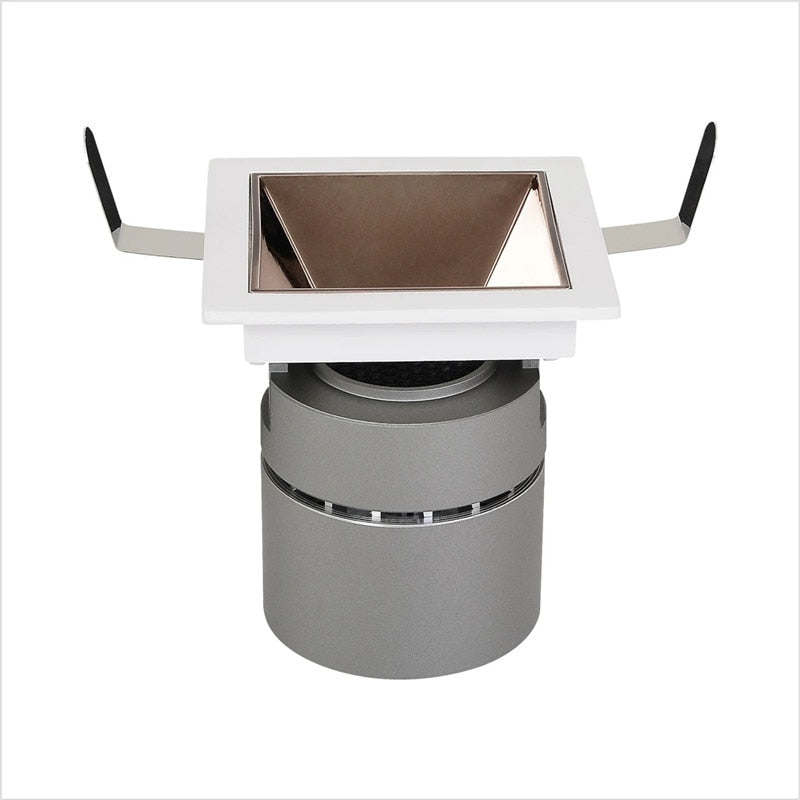 Recessed LED Spotlight 24° 18W 24W Square Lamp Downlight COB Dimmable AC 110V 220V Warm Cold white For Hotel Ceiling Lighting