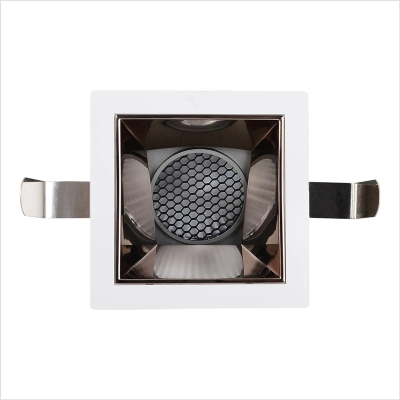 Recessed LED Spotlight 24° 18W 24W Square Lamp Downlight COB Dimmable AC 110V 220V Warm Cold white For Hotel Ceiling Lighting