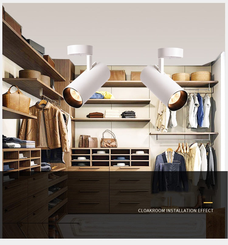 ACETIDE Surface Mounted Downlights Foldable 360° Rotatable COB LED Ceiling Spot Lights 7W--30W LED Lamps Background Wall Lighti