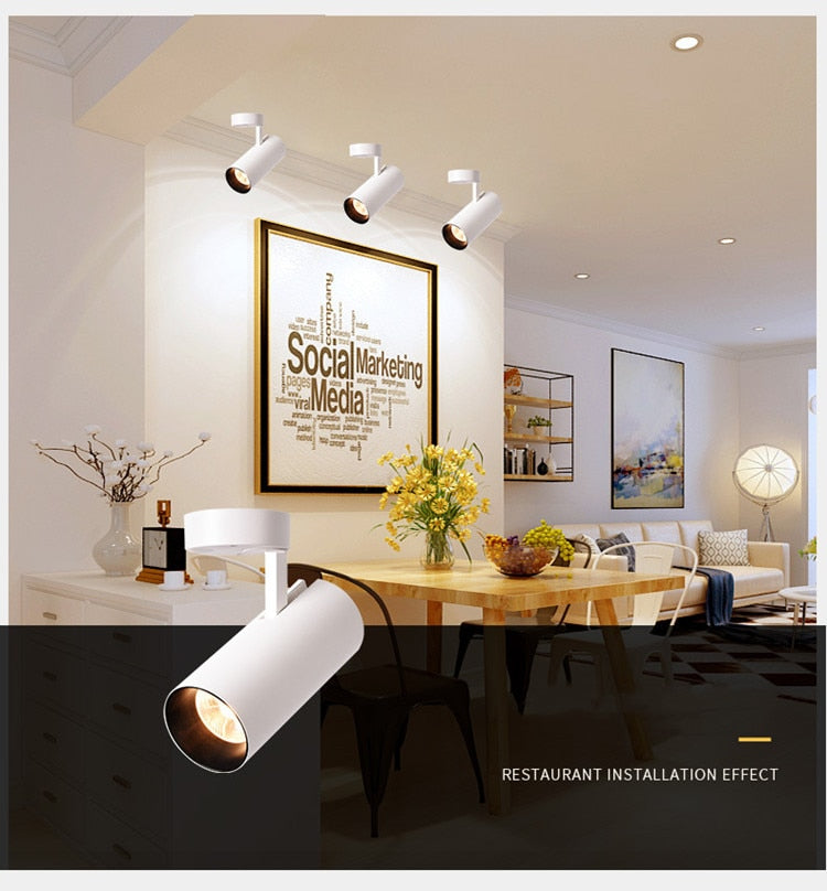 ACETIDE Surface Mounted Downlights Foldable 360° Rotatable COB LED Ceiling Spot Lights 7W--30W LED Lamps Background Wall Lighti