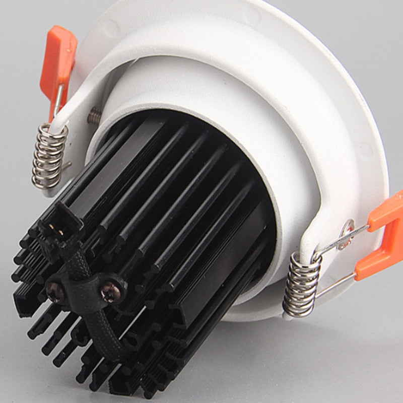 Dimmable Round Recessed COB LED Downlights 9W 12W 15W LED Ceiling Spot lights Background Painting Lamps AC85~265V Indoor Lighting