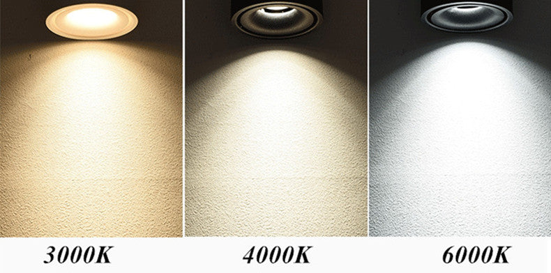 Dimmable LED Downlights Surface Mounted COB LED Spot Ceiling Lamp 9W 12W 15W 18W Foldable And 360° Rotatable Background