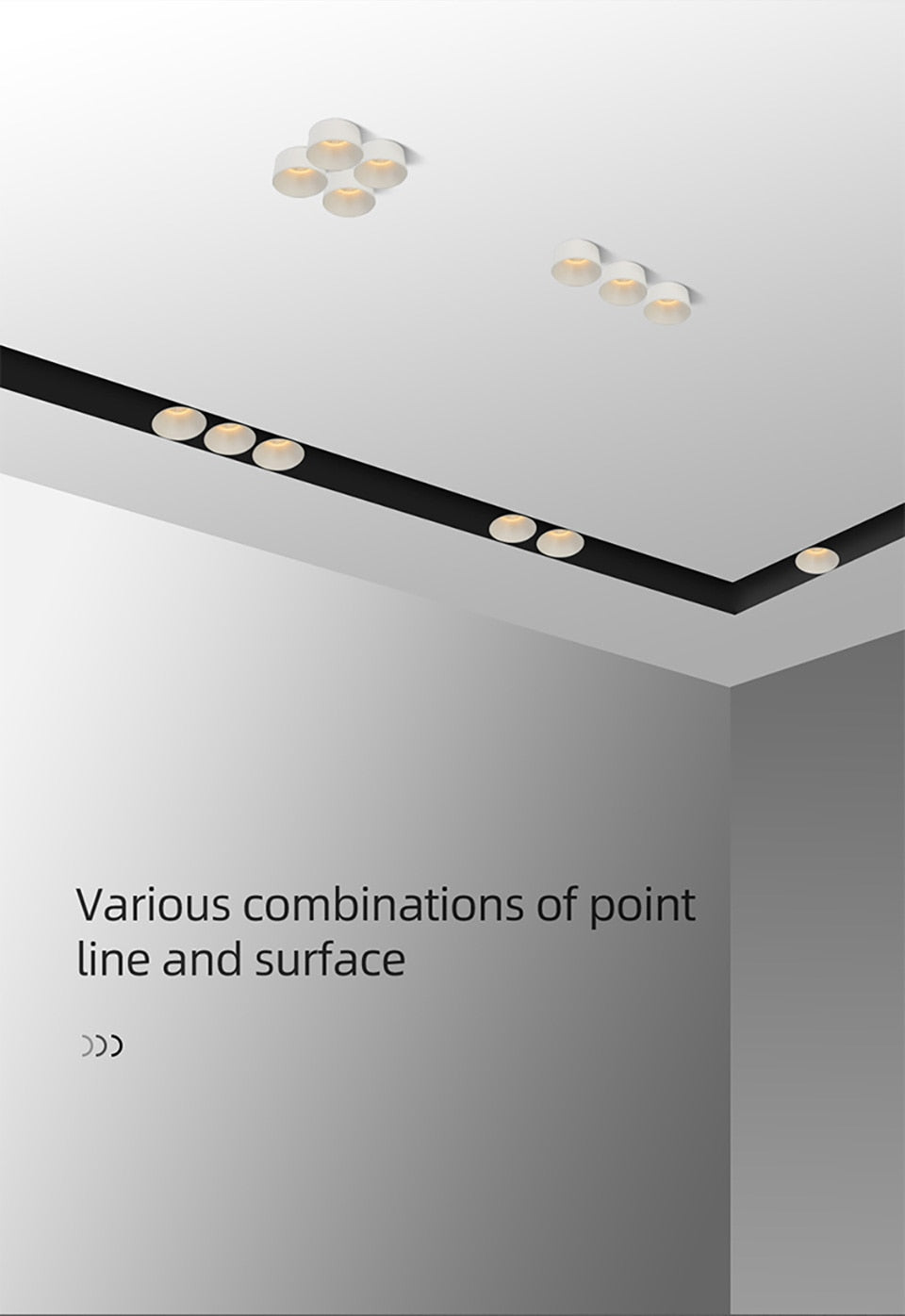 Aisilan Modern Recessed Downlight design led Lamp Ceiling Recess Hidden Lights Indoor Lighting Spot Living Room Spotlights