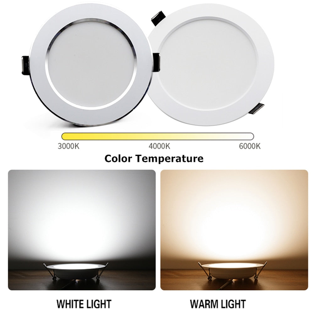 Ceiling LED Downlight AC 220V 10Pcs/lot LED Spot Light 18W 15W 12W 9W 7W Round Recessed Downlight Room For Home Decor Spotlight