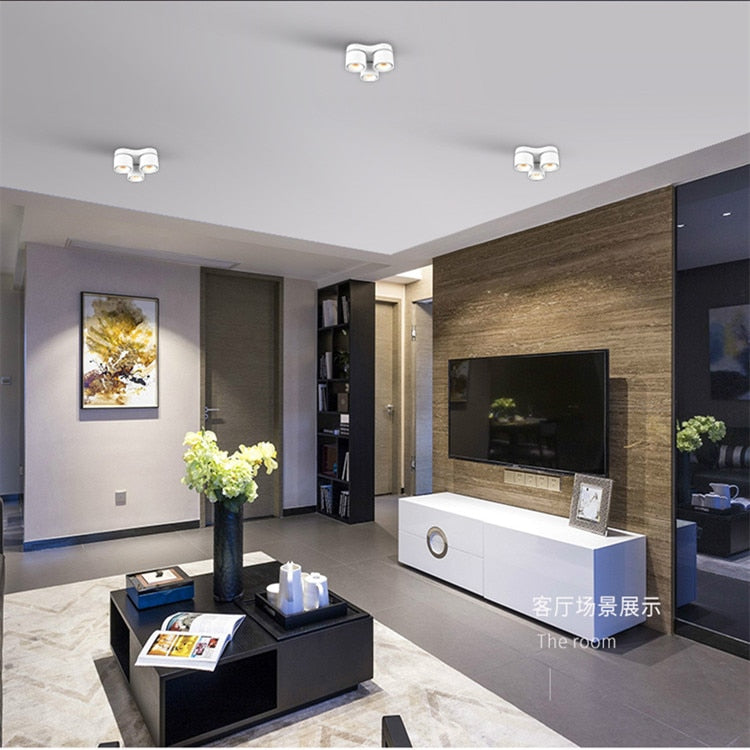 Dimmable Led Downlights Adjustable Collapsible Rotating Cob 27w 36w 48w Led Ceiling Spot Lights Ac 220v Lamps For Room Foyer