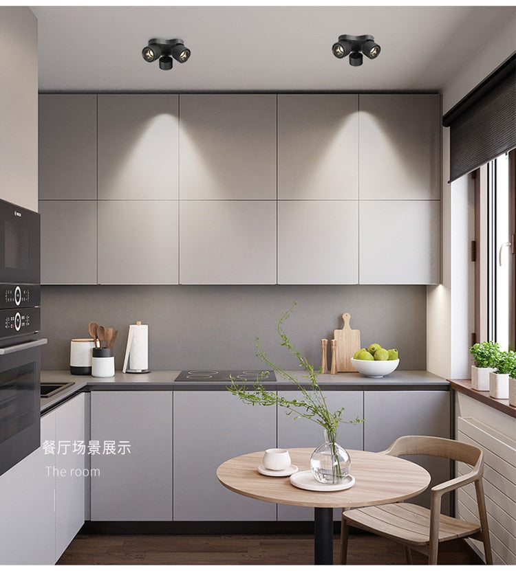 Dimmable Led Downlights Adjustable Collapsible Rotating Cob 27w 36w 48w Led Ceiling Spot Lights Ac 220v Lamps For Room Foyer