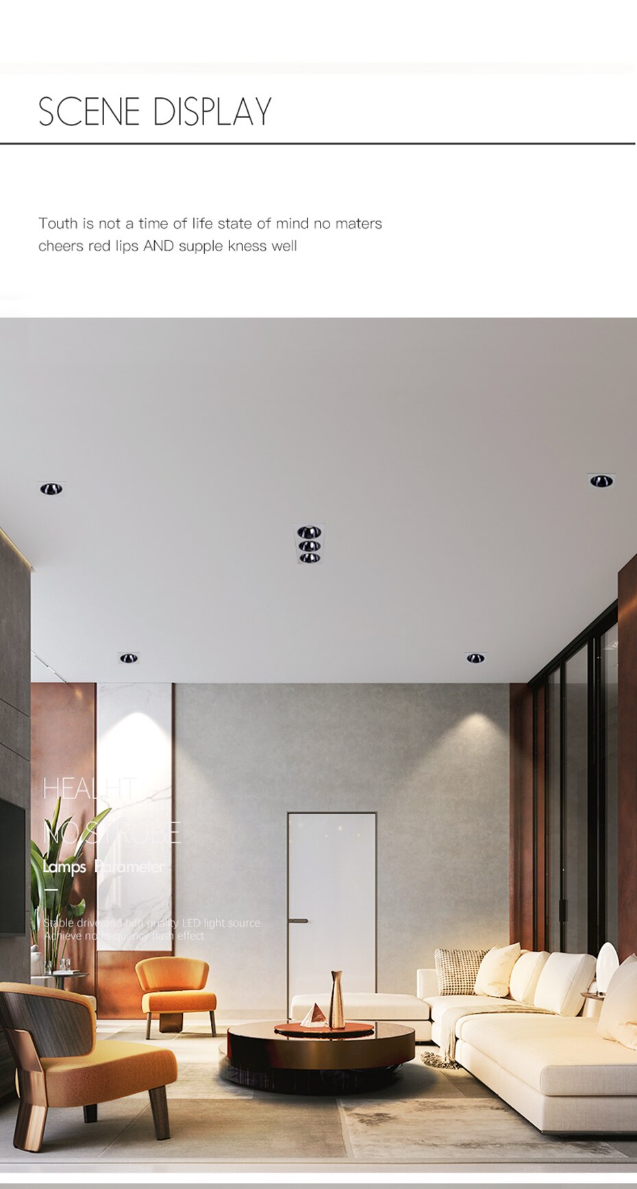 High Brightness Anti Glare Ceiling Recessed LED COB Downlights Angle Adjust 21W 36W 45W 60W Spot Lights Home Indoor Bedroom 220V