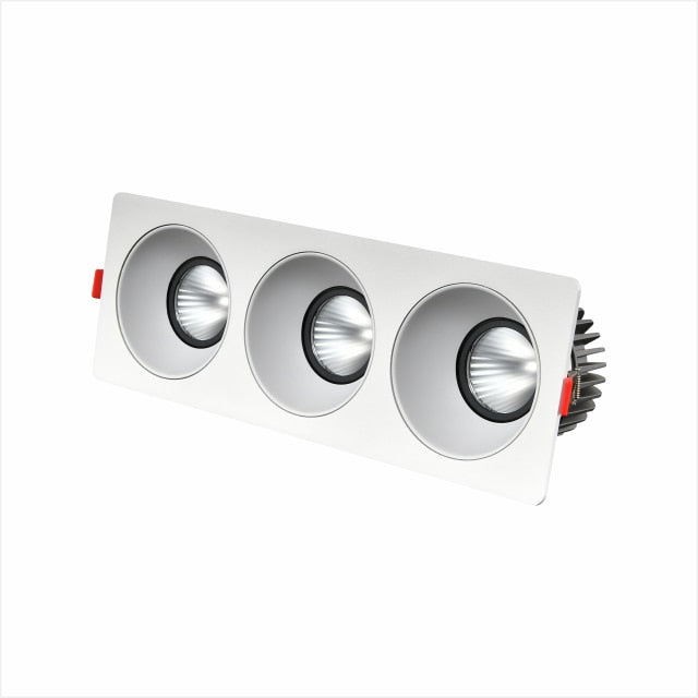High Brightness Anti Glare Ceiling Recessed LED COB Downlights Angle Adjust 21W 36W 45W 60W Spot Lights Home Indoor Bedroom 220V