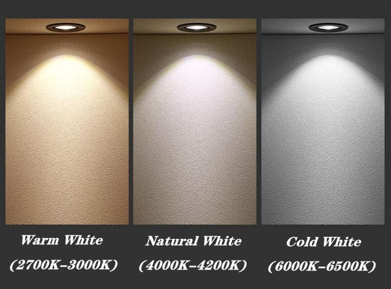 Dimmable Recessed LED Downlights 5W 7W 9W 12W COB LED Ceiling Spot Lights AC85~265V Warm Cold White LED Lamps Indoor Lighting