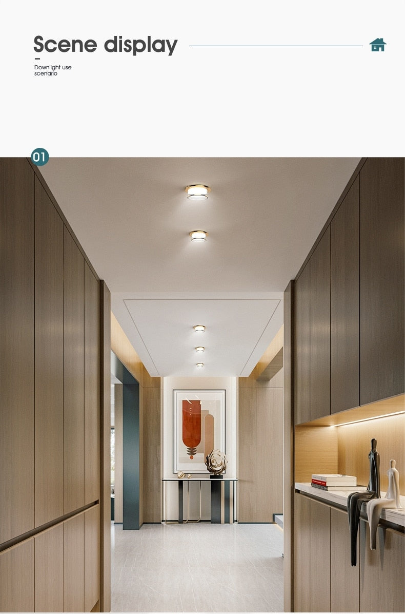 LED Crystal Downlight 5W 7W 9W 12W Dimmable Recessed Ceiling spot light Ceiling lamp for Living Room Bedroom Kitchen lights