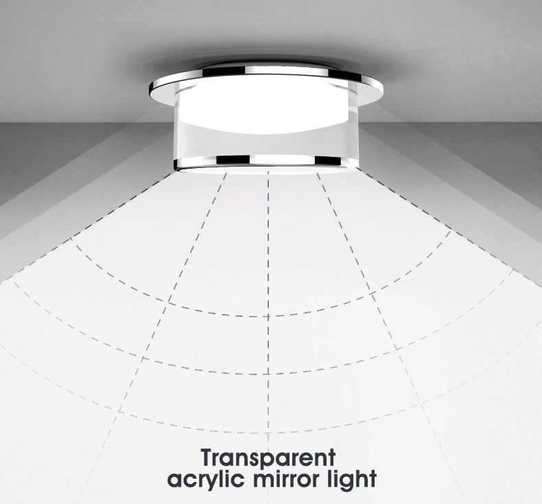 LED Crystal Downlight 5W 7W 9W 12W Dimmable Recessed Ceiling spot light Ceiling lamp for Living Room Bedroom Kitchen lights