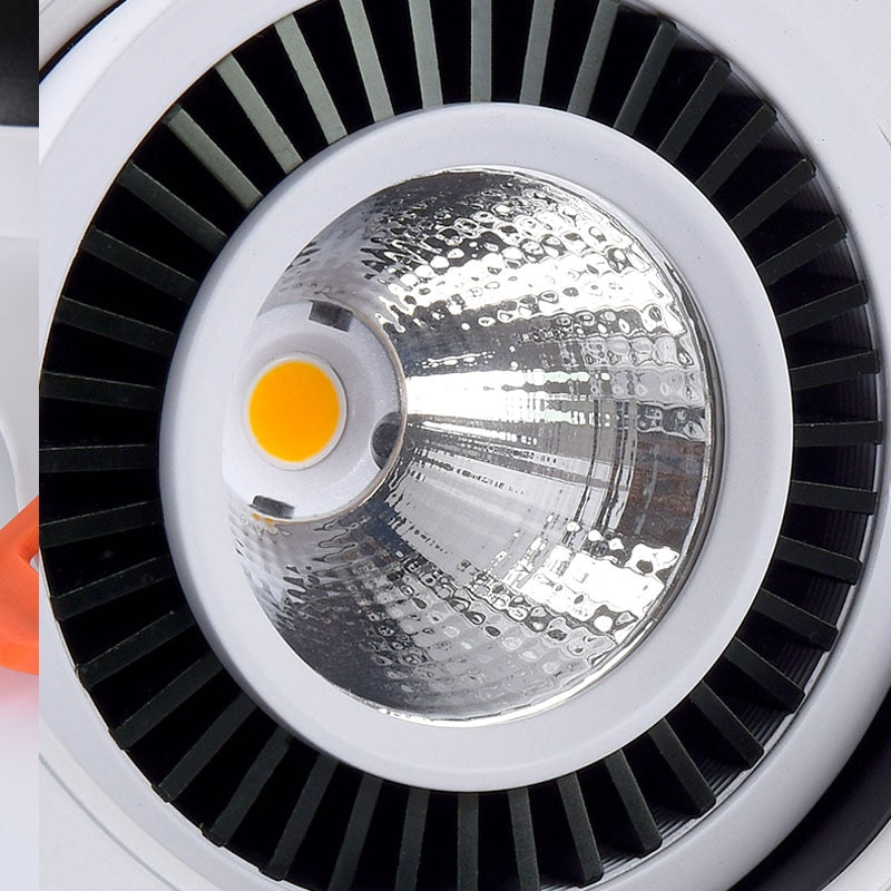 Square 360 Angle Adjustable LED COB Recessed Downlight Black/White 7W 10W 15W 14W 20W 30W LED Ceiling Spot Light Pic Background