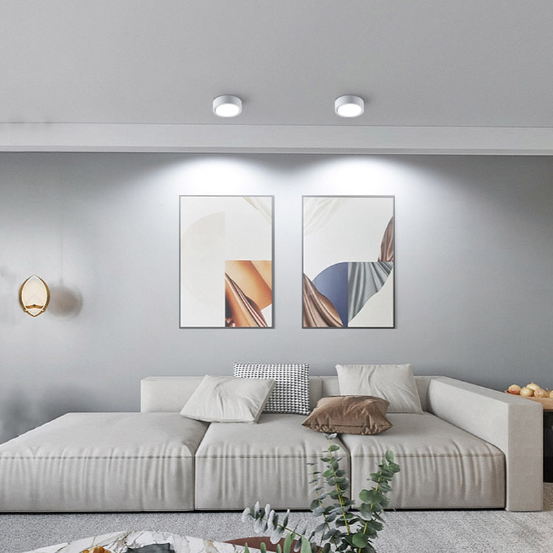 Led Downlights 220V Surface Mounted Spot Lights Panel Light Ceiling Lamp 15W 18W 12W 9W 7W Light Fixture for Indoor Lighting