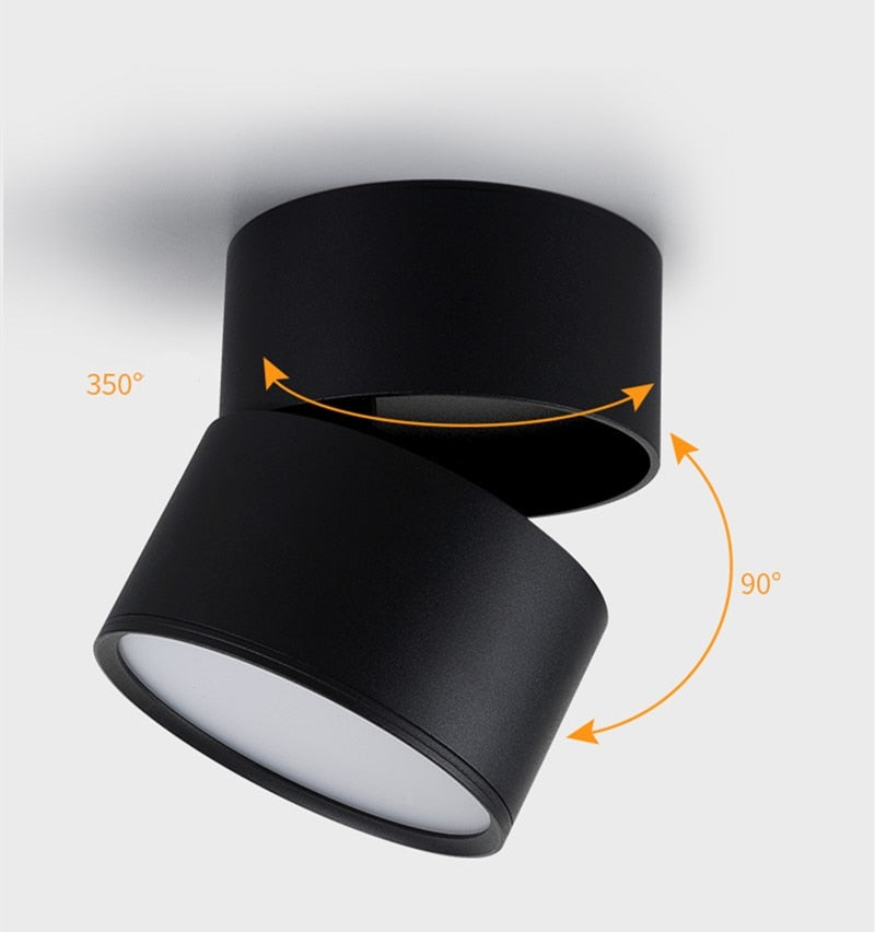 Dimmable Folding Anti-glare LED Downlight 7W 10W 15W 18W SMD5730 Chip Surface Mounted Spot Light Ceiling Lamp +Led Drive