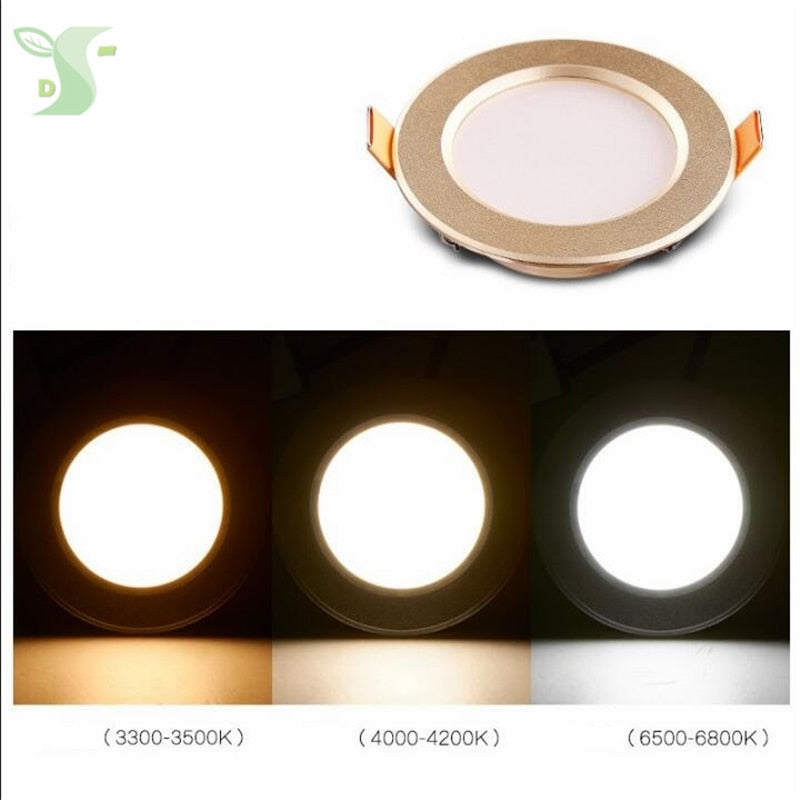 LED panel lighting Downlight AC85-265V,SMD 5730 3color dimmable 14pcs/lot 3w/5W Warm /Cool white,indoor lighting