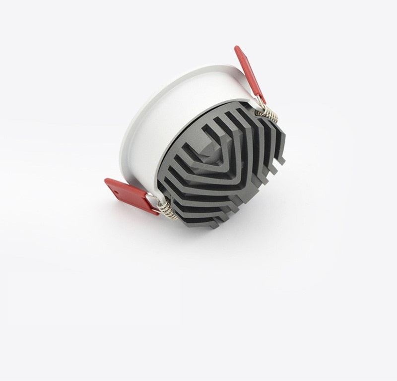 Anti-glare Recessed Ceiling Downlight lamp 7W 12W 15W Dimmable cob led spot lights Ceiling Fixtures Lighting AC85-265V