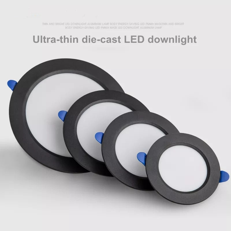 Recessed Ultra-thin Round LED Downlight for Home, 5W, 9W, 12W, 18W, Living Room, Hallway, AC220V