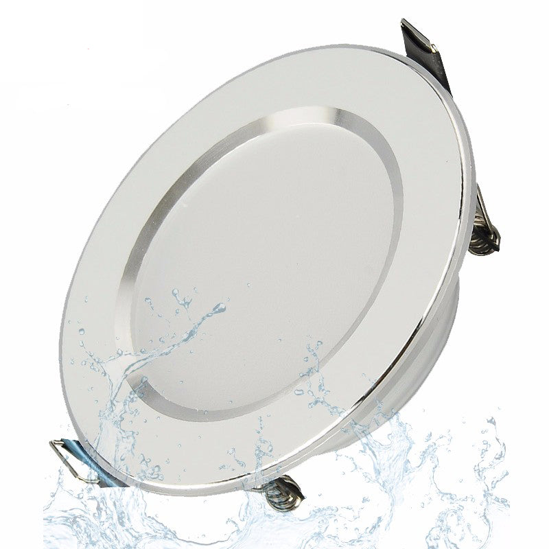 Changeable Led Downlight 5w 7w 9w 12w Ceiling Recessed Light Silver Frame 3 Color Change Warm Nature Cool White AC180-240V