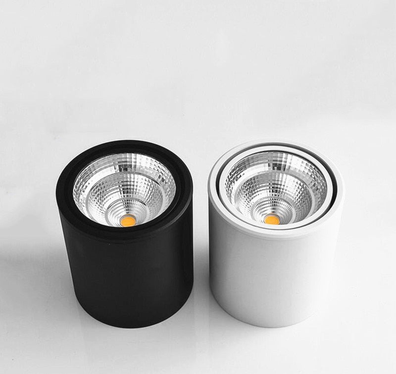 Cylindrical Dimmable COB LED Downlights 7W 10W 12W 15W LED Ceiling Spot Lights AC85-265V LED Lamps Warm Cold White Indoor Lighting