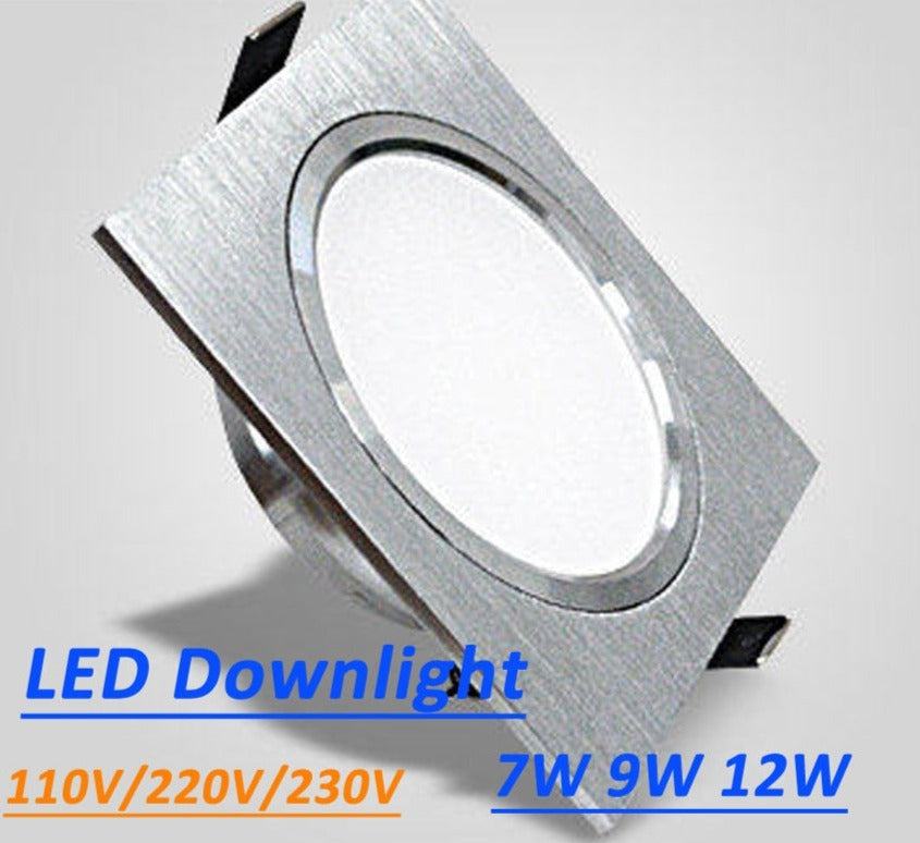 Dimmable Led square Downlights 7W 9W 12W 220V LED Ceiling Downlight 2835 Lamps Led Ceiling Lamp Home Indoor Lighting
