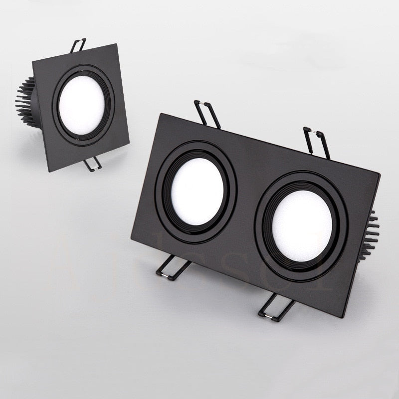 LED Downlight Square Dimmable light cob Ceiling Spot Light 5w 7w 10w 15w 20w AC85-265V ceiling recessed Lights Indoor Lighting