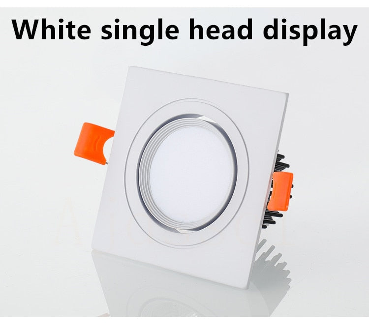LED Downlight Square Dimmable light cob Ceiling Spot Light 5w 7w 10w 15w 20w AC85-265V ceiling recessed Lights Indoor Lighting