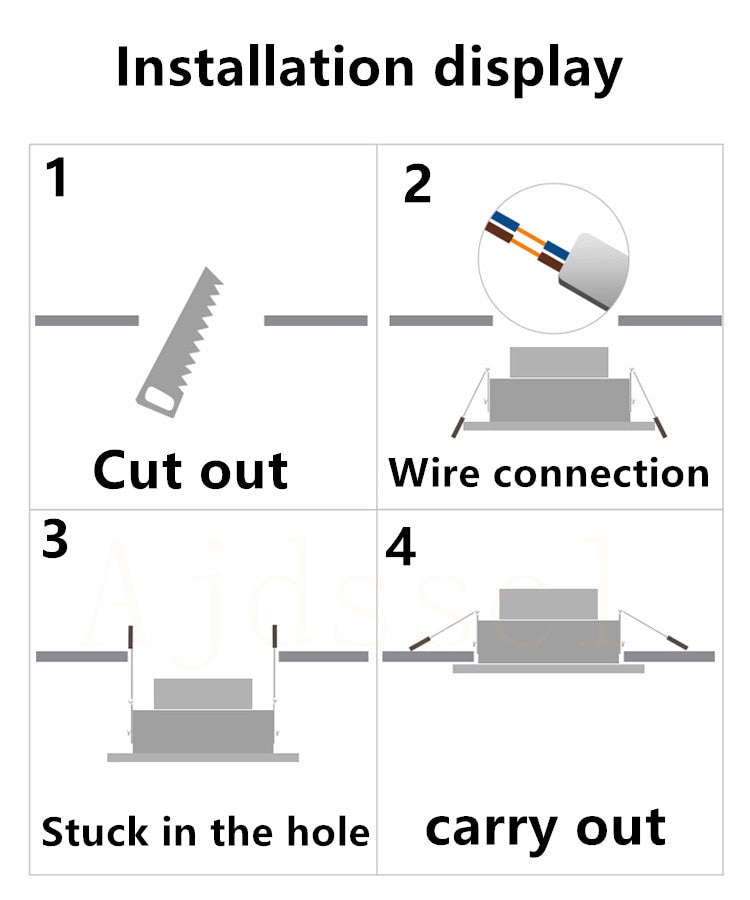 LED Downlight Square Dimmable light cob Ceiling Spot Light 5w 7w 10w 15w 20w AC85-265V ceiling recessed Lights Indoor Lighting