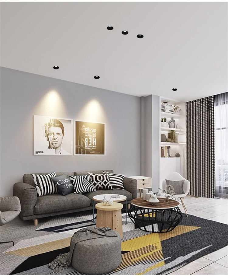 Dimmable Honeycomb Nest Anti-Glare Lens COB Recessed Downlight 110V 220V Round 15W LED Ceiling Spot Light 24° Pic Background