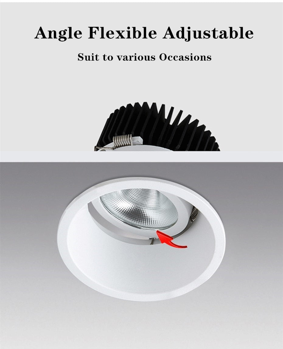 LED Downlight Spot Light Led Lamp 220V 110V Spotlight Recessed Ceiling 7/10/15/20W DownLight COB For Kitchen Indoor Lighting