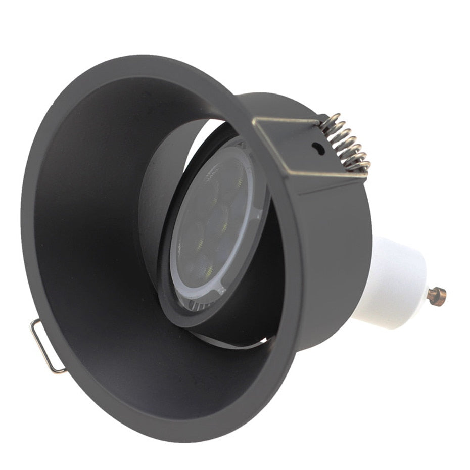 DBF Anti Glare Recessed Ceiling Lighting Frame LED Downlights Fitting GU5.3 GU10 MR16 Without Bulb Changeable Base Socket Light