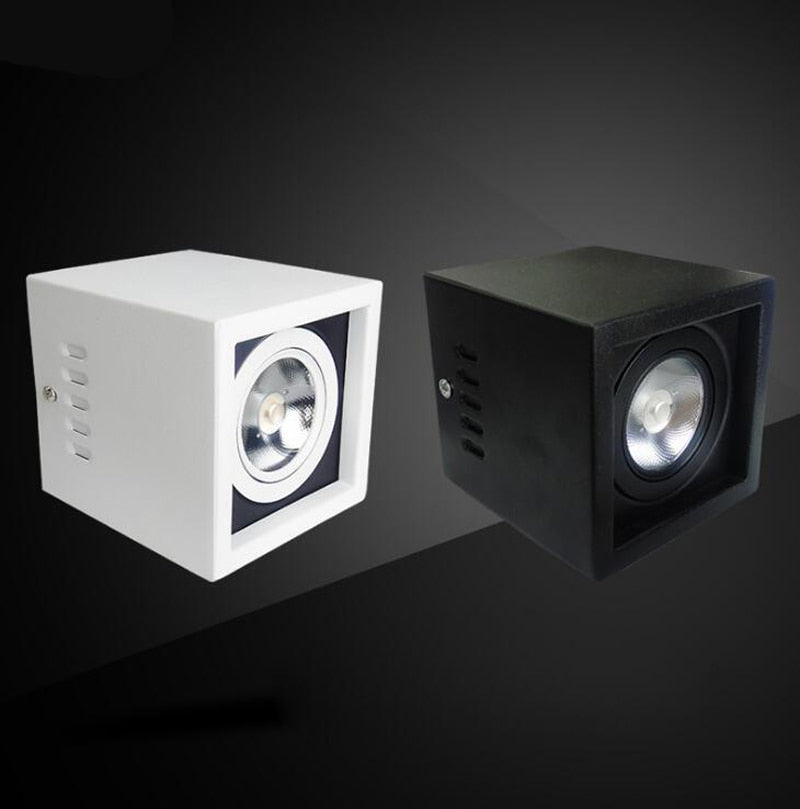 Square COB LED Downlights 15PCS/LOT 7W 10W 15W 20W 30W Surface Mounted LED Ceiling Lamps Spot Light LED Downlights AC85V-265V