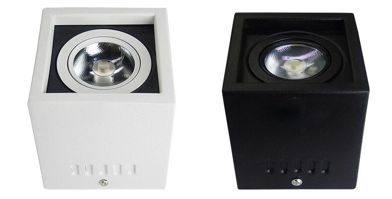 Square COB LED Downlights 15PCS/LOT 7W 10W 15W 20W 30W Surface Mounted LED Ceiling Lamps Spot Light LED Downlights AC85V-265V