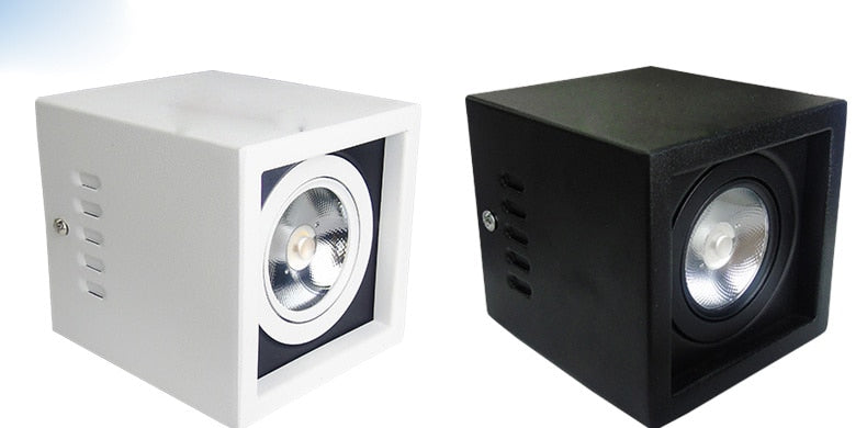 Square COB LED Downlights 15PCS/LOT 7W 10W 15W 20W 30W Surface Mounted LED Ceiling Lamps Spot Light LED Downlights AC85V-265V