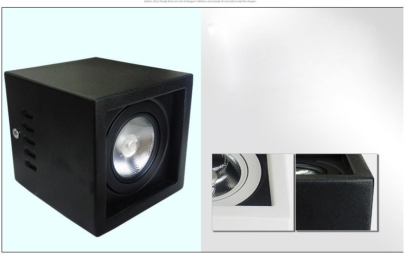 Square COB LED Downlights 15PCS/LOT 7W 10W 15W 20W 30W Surface Mounted LED Ceiling Lamps Spot Light LED Downlights AC85V-265V