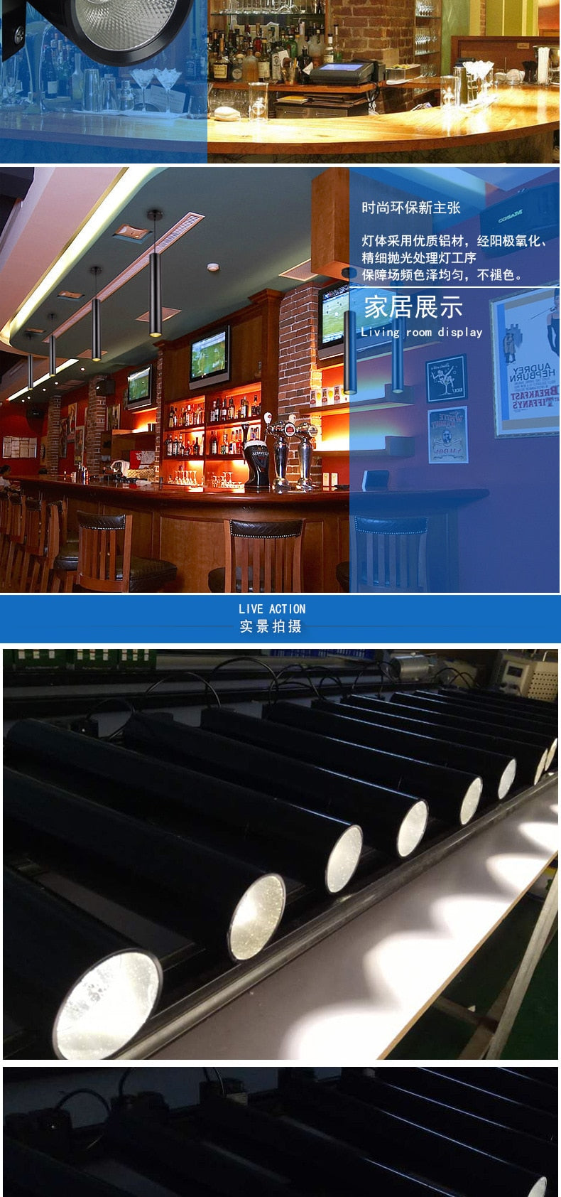 Surface Mounted Led Chandelier light 3W 7W 12W 85-265V 6PCS/LOT lamp COB Led downlight