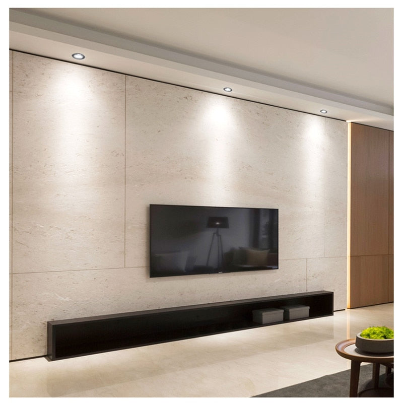 Dimmable Narrow border Embedded Anti-glare Led COB Ceiling Recessed downlight 15w 20w LED wall wash light Hotel Villa Lighting