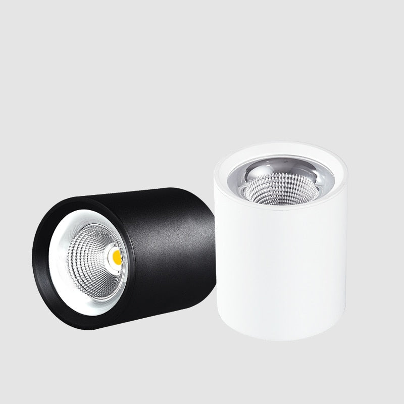 Round Dimmable COB LED Downlights 7W 9W 12W LED Ceiling Spot lights AC85~265V LED Ceiling Lamps Warm/Cold White Indoor Lighting