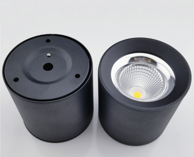 Round Dimmable COB LED Downlights 7W 9W 12W LED Ceiling Spot lights AC85~265V LED Ceiling Lamps Warm/Cold White Indoor Lighting