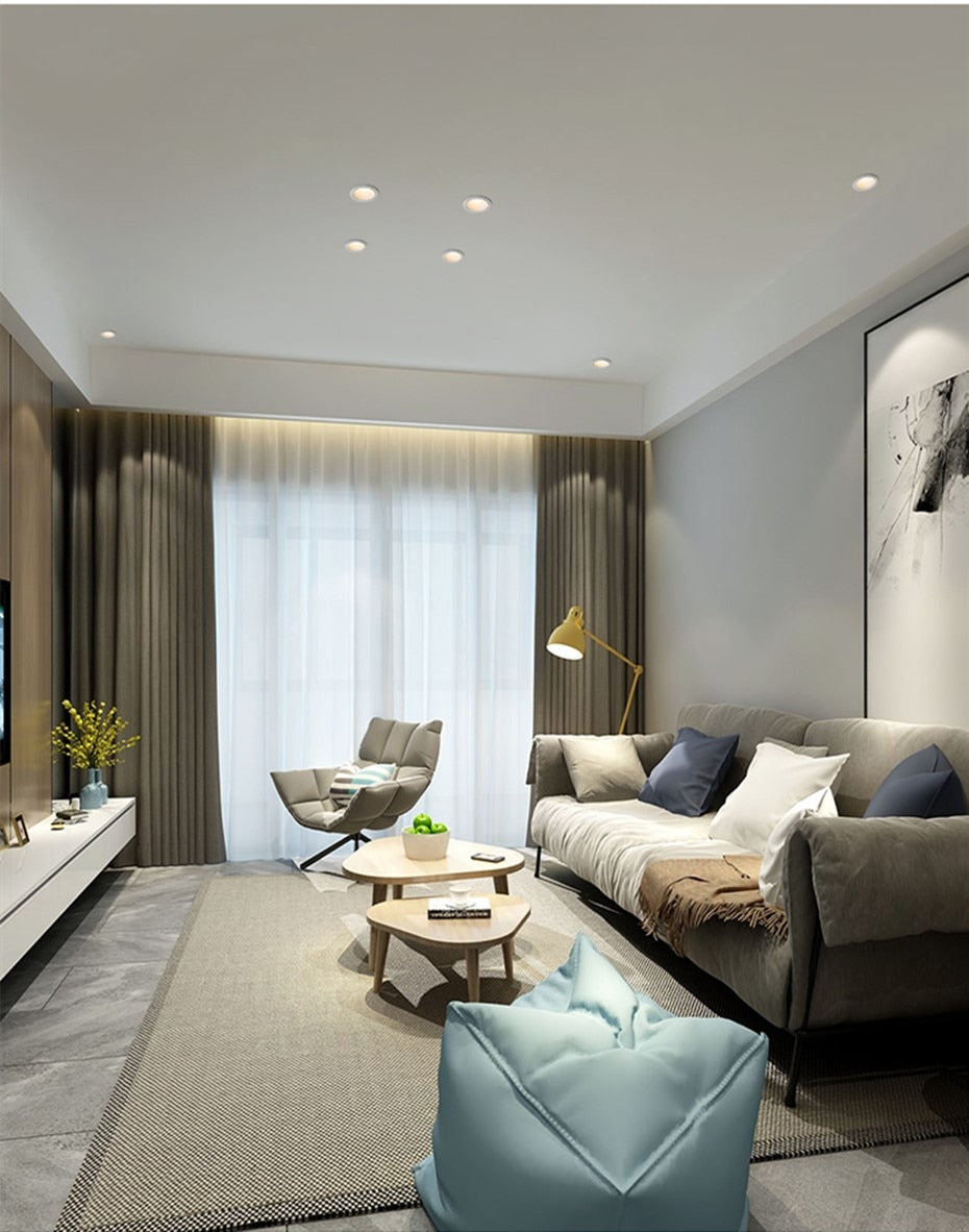 Anti Glare LED COB Recessed Downlight 7W 12W Spot Lights Natural White Warm White Background LED Ceiling Spot Light