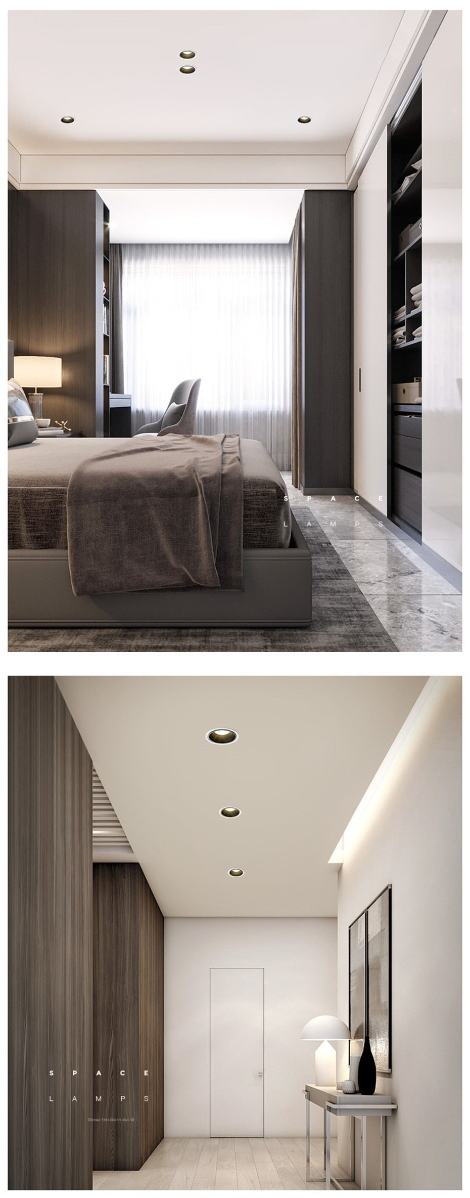 Anti Glare LED COB Recessed Downlight 7W 12W Spot Lights Natural White Warm White Background LED Ceiling Spot Light