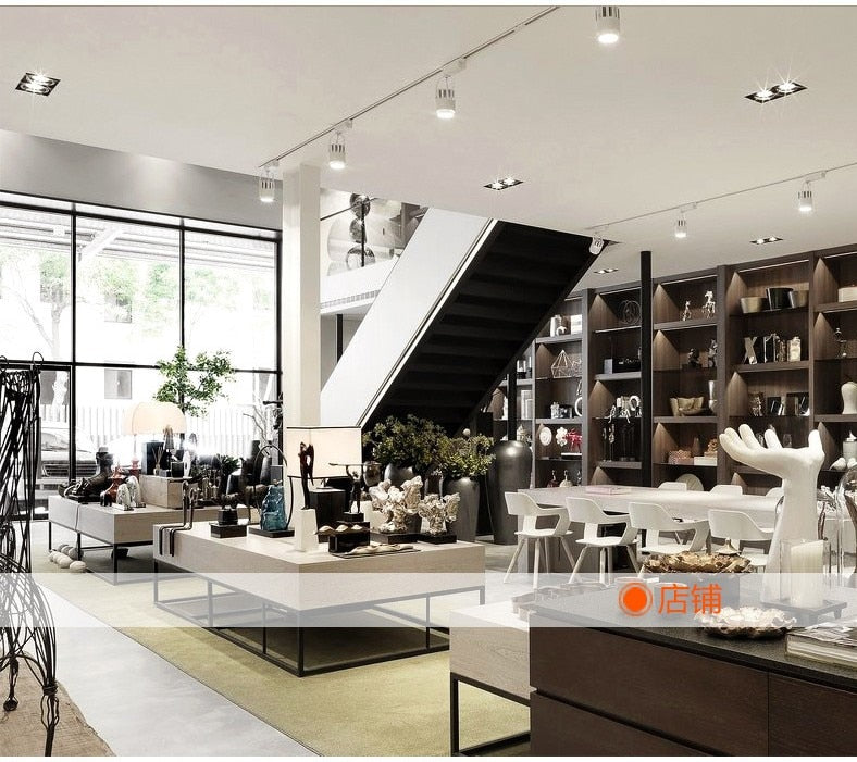 LED Spotlight Super Bright 40W 4-Head COB Recessed Square Dimmable Downlight for Ceiling Decoration AC85-265V