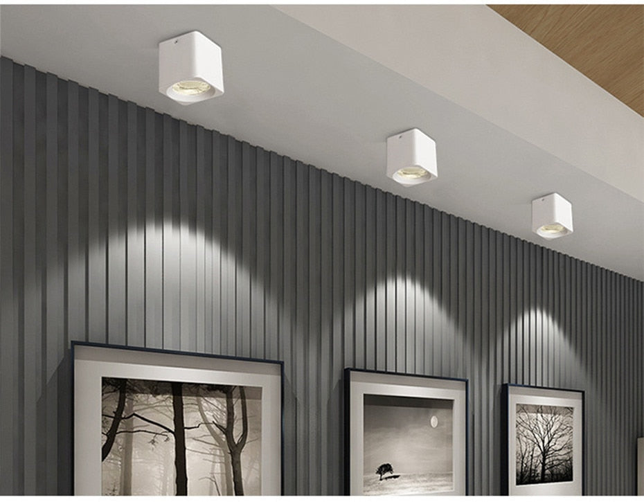 Led Downlight 110V 220V Surface Mounted Ceiling Downlight Spot Led COB 10W 20W Living Room Office Coffee Stores Spot Lighting