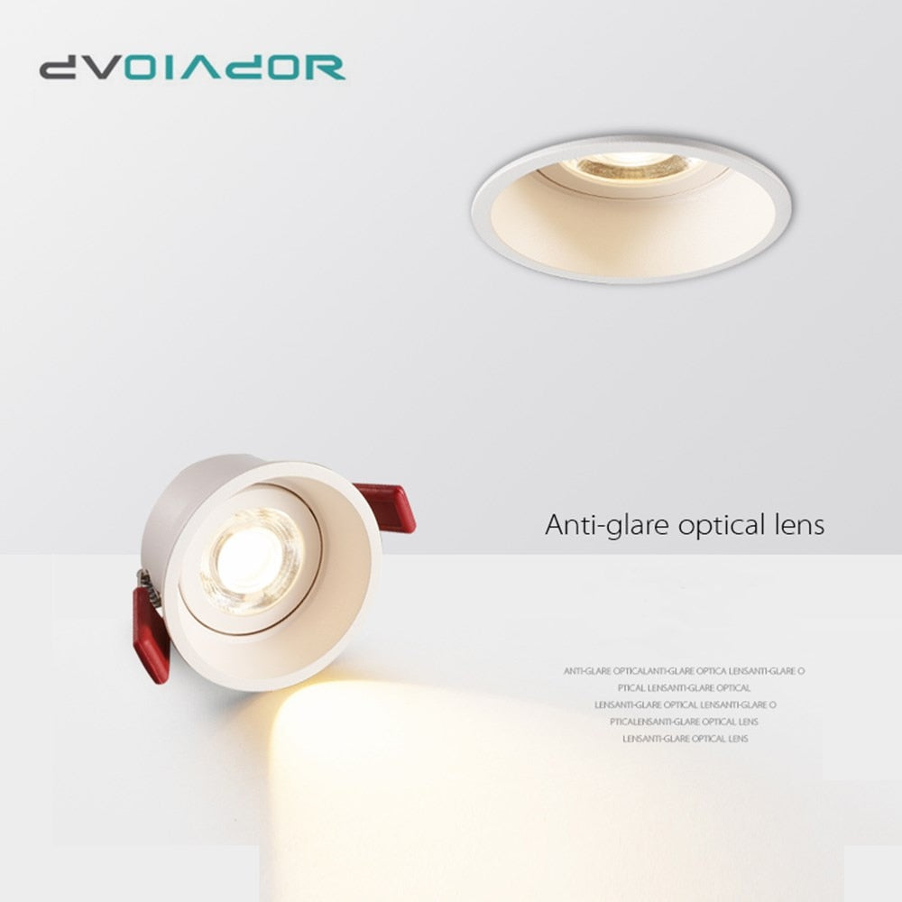 Simple Round Led Light Downlight Recessed Led Lighting 5W 7W 12W 15W Light Spot Anti-glare For Room Stores Office AC110V 220V