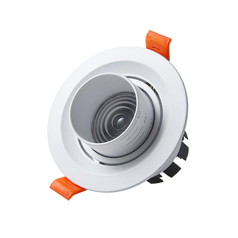 Dimmable 15/45/60 Degree Zoom Focusing 360 Degree Rotation LED COB Downlight 7W 12W 15W 18W LED Downlight Led Light Bulb 110V 220V