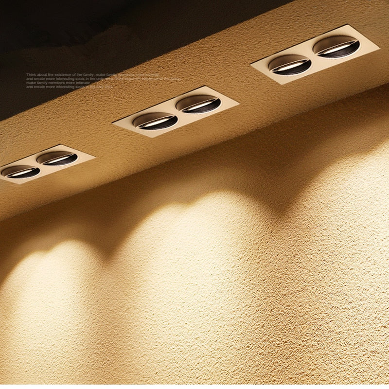 360 Angle Rotatable LED COB Recessed Downlight 10W 14W 20W 24W LED Ceiling Spot Light for Picture TV Background AC110V 220V