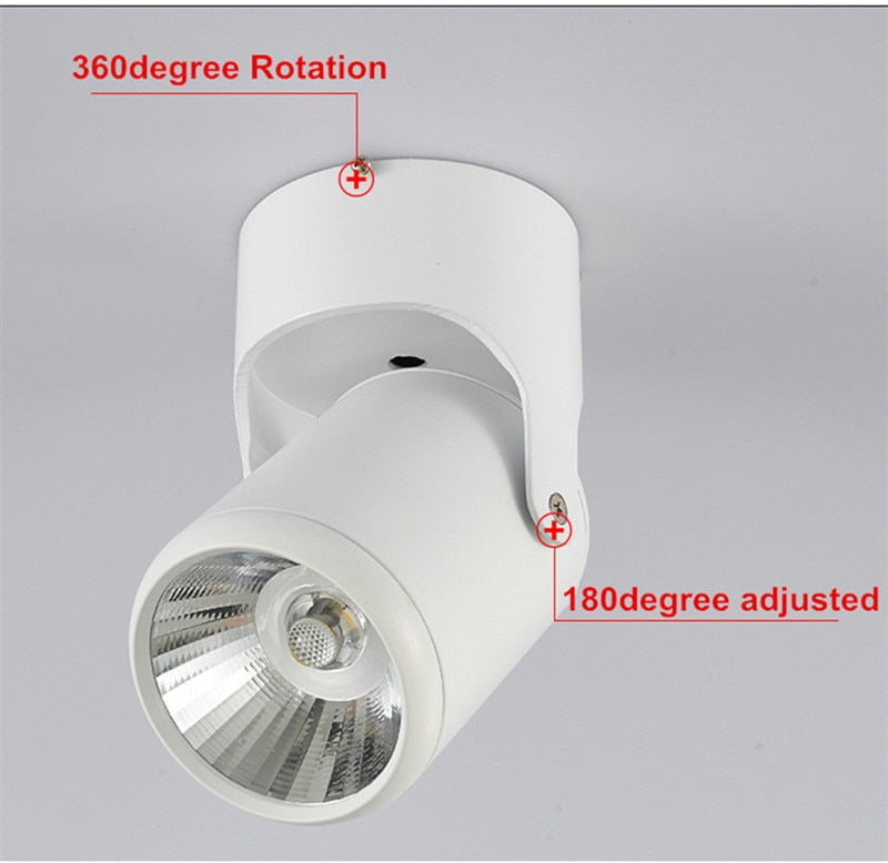 Dimmable LED Downlight 220V Adjustable Spotlight 12W 14W 18W 24W 110V Ceiling Lamp COB Warm white Natural white Indoor Lighting