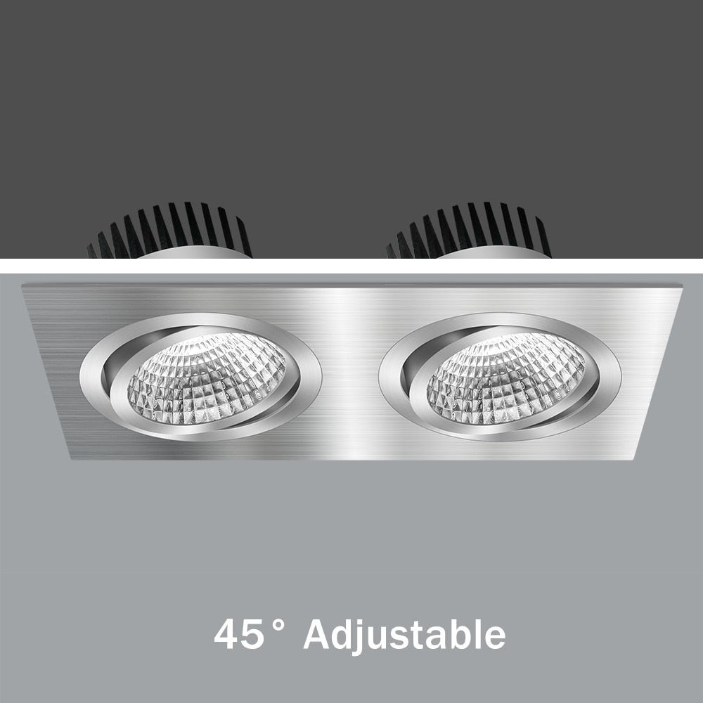 Dimmable LED Downlight 30W 24W Square Recessed Ceiling Lamp 7W 12W led spot lights Ceiling Fixtures Lighting Indoor Light Natural White