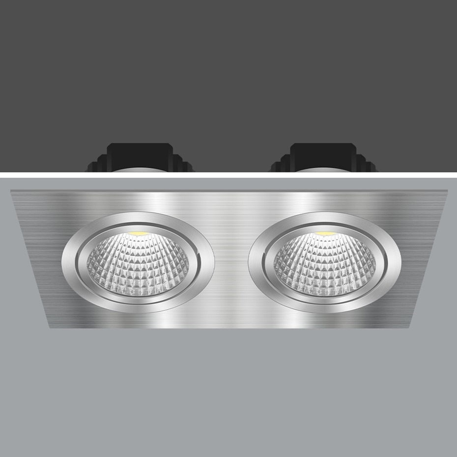 Dimmable LED Downlight 30W 24W Square Recessed Ceiling Lamp 7W 12W led spot lights Ceiling Fixtures Lighting Indoor Light Natural White