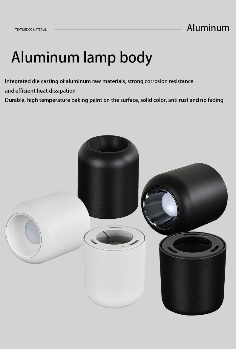 Saiyo Led Downlight Surface Mounted Lamp 110V 220V Ceiling lamp 8W Aluminum Down Light Bedroom Kitchen Indoor Lighting